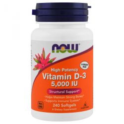 Now Foods Vitamin D3 5000 IU 240 softgels