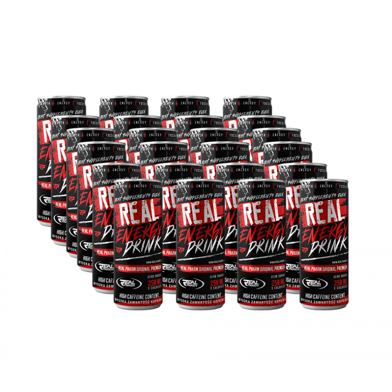 Real pharm real energy drink zero sugar 250ML x 24.