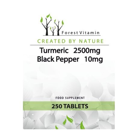 FOREST Vitamin Kurkuma + Czarny Pieprz 250tab.