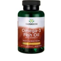 Swanson Omega-3 + Witamina D3 60sgels
