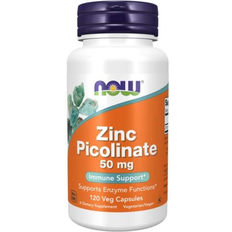 Now Foods Zinc Picolinate 50mg 120Vcaps 