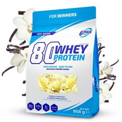 6PAK 80 Whey Protein 908g vanilla