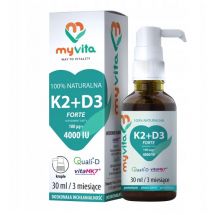 MyVita Krople Natur K2 MK7 100mcg + D3 4000iu 30ml