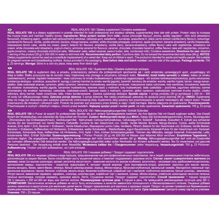 REAL PHARM IZOLAT BIAŁKA REAL ISOLATE 100 - 700G DUBAI CHOCOLATE