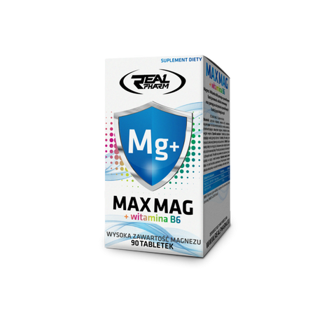 Real Pharm MAX MAG+B6 Magnez z witaminą B6 90 tabl.