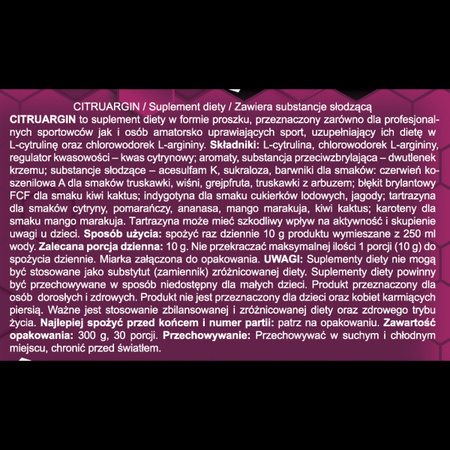 Real Pharm - CitruArgin CITRULINE ARGININE 300g Lemon