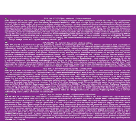 Real Pharm Real Isolate 100 Izolat Białka - 700g Czekolada