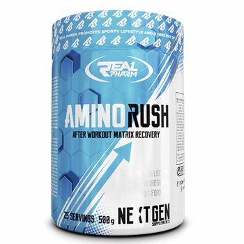 Real Pharm Amino Rush Aminokwasy - 500g Mango - Maracuja