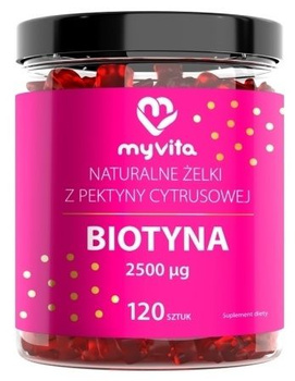 MyVita Żelki naturalne Biotyna 120sztuk