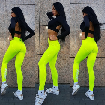 Real Wear Legginsy Fluo Żółte L