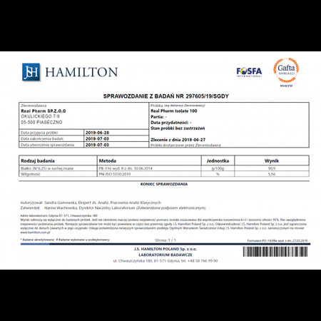 REAL PHARM IZOLAT BIAŁKA REAL ISOLATE 100 - 700G DUBAI CHOCOLATE