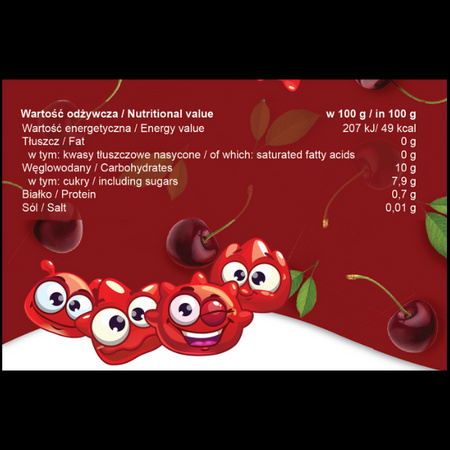 Real Pharm Jelly Fruits 1000g Cherry FRUŻELINA WIŚNIOWA