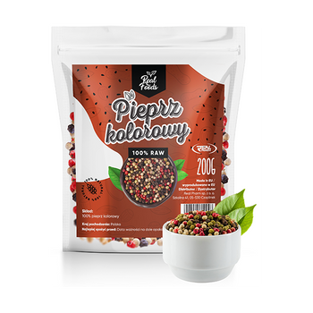 Real Foods - Pieprz kolorowy ziarno 200g