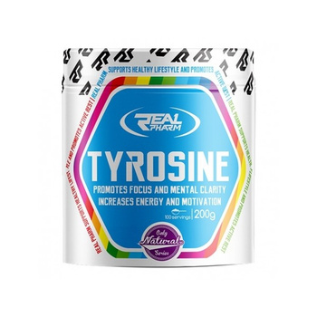 Real Pharm Tyrosine Tyrozyna 200g Raspberry Strawberry