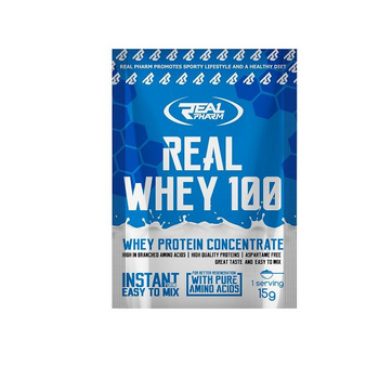 Real Pharm Real Whey 100 Koncentrat Białek - 15g (próbka) Vanilia