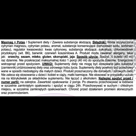 Real Pharm - MAX MAG  + POTAS SHOT Magnez + Potas 80ml