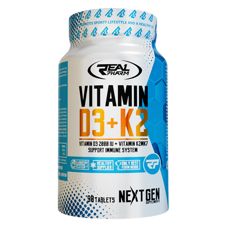 Real Pharm Vit D 2000 +Vit K 90 tabs
