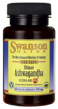 Swanson Ashwagandha KSM-66 250mg 60caps.
