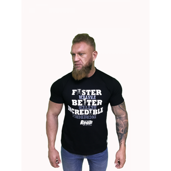 REAL WEAR T-SHIRT FASTER CZARNA