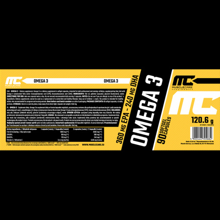 Muscle Care Omega 3 1000 - 90 caps
