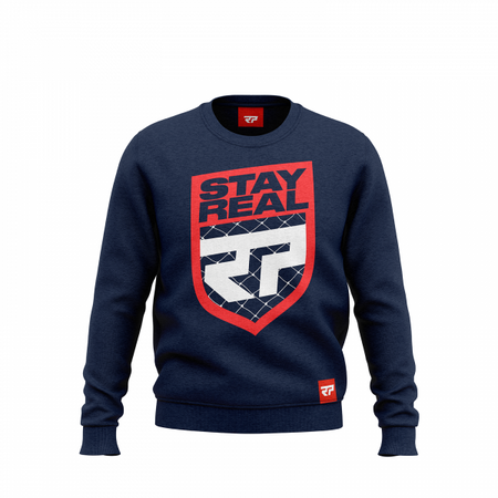 Real Pharm Bluza Blue Navy Stay Real