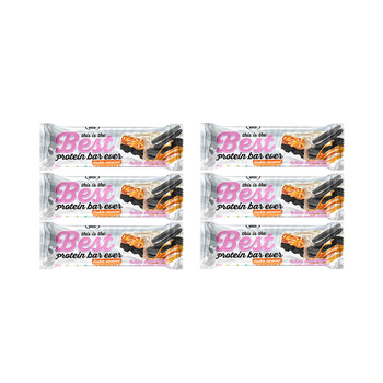 Zestaw 6x Real Pharm Baton proteinowy Best Protein Bar 50g Cookies white