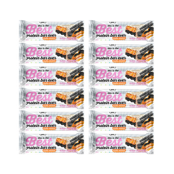 Zestaw 12x Real Pharm Baton proteinowy Best Protein Bar 50g Cookies white